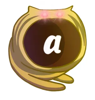 😠 a буква, мультфильм, персонаж, наклейка telegram sticker