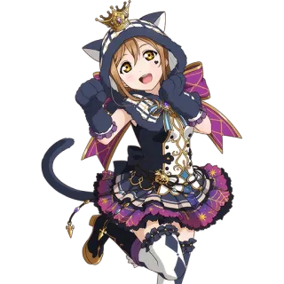😺 anime, girl, cute, cat, hoodie, crown telegram sticker