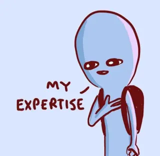 🤓 MY EXPERTISE 宇宙人, 専門知識, 漫画, 面白い telegram sticker