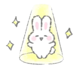 🍙 lapin, lapinou, mignon, dessin animé, kawaii, animal telegram sticker