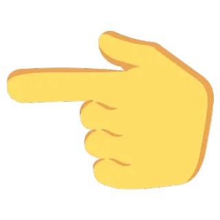 👈 apontando, mão, direção, emoji telegram sticker