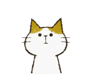 😐 kot, zwierzę, zwierzak, kreskówka, naklejka telegram sticker