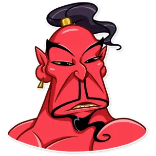 😑 Jafar Aladdin 迪士尼, 反派, 邪恶, 魔法, 卡通, 动画, 精灵 telegram sticker