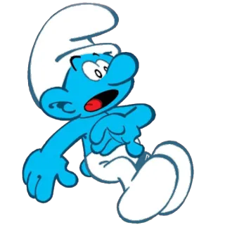 😱 Smurf การ์ตูน, สเมิร์ฟ, สีน้ำเงิน, ตัวละคร whatsapp sticker
