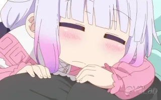 😴 Kanna Kamui Miss Kobayashi's Dragon Maid Anime, Kanna, Dragon Maid, Kawaii, Adormilado, Lindo whatsapp sticker