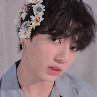 🐰 Jungkook 田柾国, bts, kpop, 歌手, 花 telegram sticker