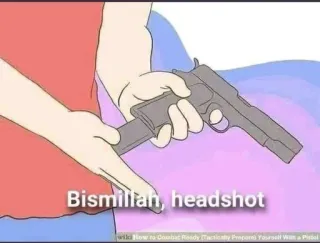 👽 wikiHow Bismillah, headshot telegram sticker