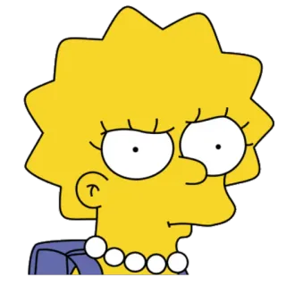 👤 Lisa Simpson The Simpsons Lisa Simpson, Cartoon, lustig, sarkastisch, Die Simpsons, Animation, TV-Show, Charakter whatsapp sticker