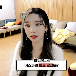 🎞 개인미션
에스파의 윙크 요점은? telegram sticker