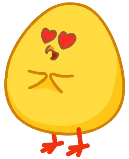 ❤ chicken, love, heart, emoji, cute telegram sticker