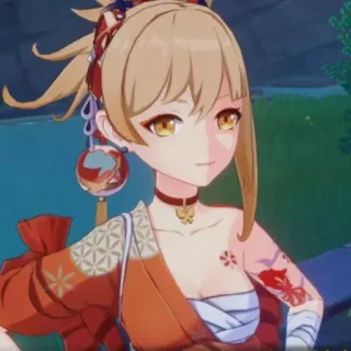 🎆 Yoimiya Genshin Impact Anime, Videojuego, Genshin Impact, Yoimiya, Personaje whatsapp sticker