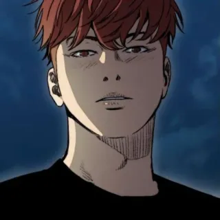 🌟 Anime, Maschile, Ritratto, Giacca a vento, Webtoon telegram sticker