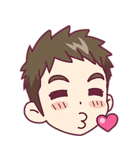 😘 kus, hart, cartoon, schattig, liefde, affectie telegram sticker