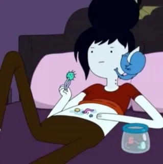 🖤 Marceline Adventure Time cartoon, vampire, animated, marceline, adventure time whatsapp sticker