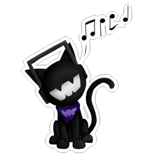 🎶 кот, музыка, наушники, животное, наклейка, мультфильм telegram sticker