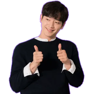 👍 Pollice in su, Uomo, Sorriso, Positivo, Ok, Ok whatsapp sticker