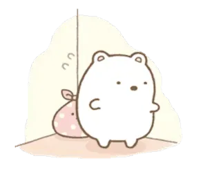 😧 beruang, lucu, hewan, kartun telegram sticker
