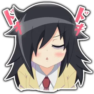 😚 anime, manga, zmęczona, dziewczyna, szkoła whatsapp sticker