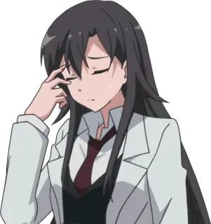 🤦‍♀️ Anime, Garota, Pensando, Mulher, Frustrada telegram sticker