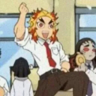🔥 Kyojuro Rengoku Demon Slayer アニメ, 鬼滅の刃, 煉獄, 漫画, キャラクター telegram sticker
