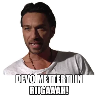 😡 DEVO METTERTI IN RIIIGAAAH! итальянский, выражение, фраза, мем whatsapp sticker