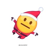 😂 ซานต้า, คริสต์มาส, อีโมจิ, วันหยุด, รื่นเริง, เฉลิมฉลอง telegram sticker