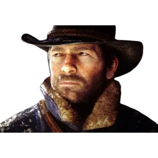 😐 Arthur Morgan Red Dead Redemption Cowboy, Videogioco, Western, Fuorilegge, Personaggio telegram sticker