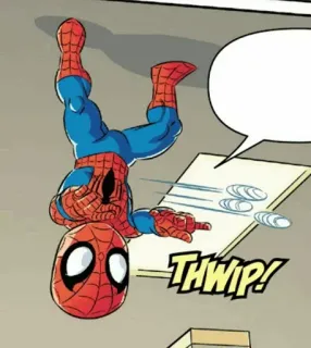 🕸 Spider-Man THWIP! super-herói, quadrinho, Marvel, aranha, thwip telegram sticker