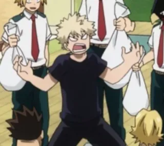 🏐 Bakugo My Hero Academia anime, my hero academia, bakugo, angry, character telegram sticker