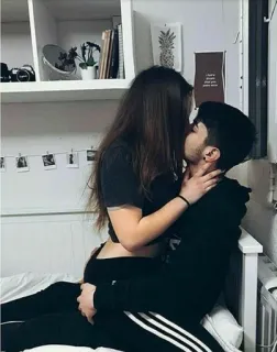 🎼 Baiser, Amour, Couple, Affectueux, Romantique, Relation telegram sticker