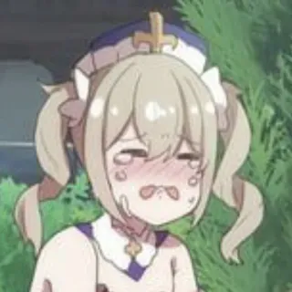 😭 Barbara Genshin Impact Anime, Piangere, Triste, Gioco, Infermiera telegram sticker