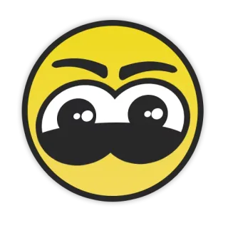 ☹️ emoji, face, yellow, eyes telegram sticker