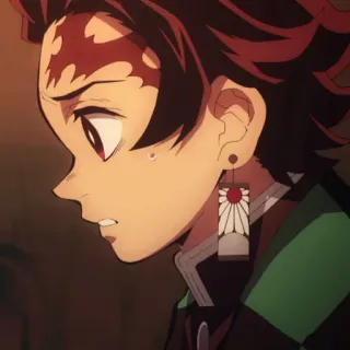 🌊 Tanjiro Kamado Demon Slayer Anime, Demon Slayer, Tanjiro, Tanjiro Kamado, Oorbellen, Anime personage telegram sticker