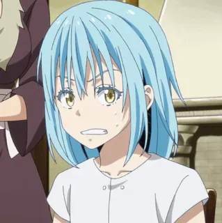 💎 Rimuru Tempest That Time I Got Reincarnated as a Slime Anime, Isekai, capelli blu, carino, Rimuru telegram sticker