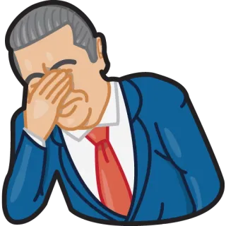 😑 Facepalm, Decepción, Frustración, Fracaso telegram sticker