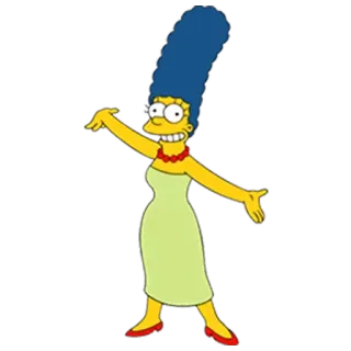 💃 Marge Simpson The Simpsons Marge Simpson, The Simpsons, cartoon, animated, character, TV show telegram sticker