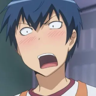 💙 anime, shocked, open mouth, embarrassed telegram sticker