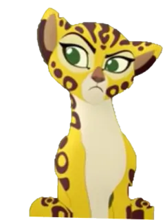 🤔 Fuli The Lion Guard guépard, dessin animé, animal, Disney telegram sticker