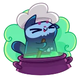 Skull Cat telegram stickers