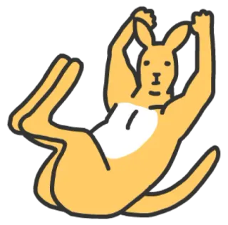 😐 Känguru, Tier, Cartoon, Zeichnung, Säugetier, Beuteltier telegram sticker