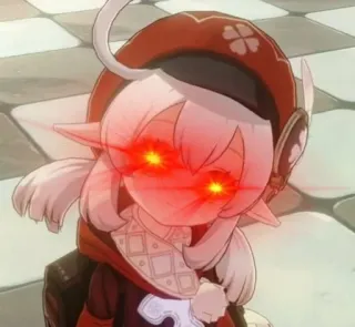 🤠 Klee Genshin Impact Anime, Klee, Genshin Impact, Gioco, Personaggio, occhi rossi, Videogioco telegram sticker