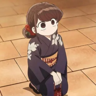 😶 Komi Shouko Komi Can't Communicate 애니메이션, 코미 양은 커뮤증입니다, 코미 쇼코, 귀여운, 만화 telegram sticker