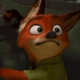 🦊 Nick Wilde Zootopia fox, cartoon, disney, zootopia, nick wilde, expression telegram sticker