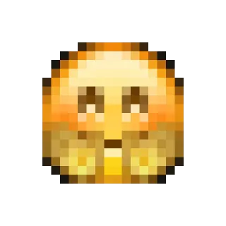 🤗 emoji, pixel art, surprised, shocked telegram sticker