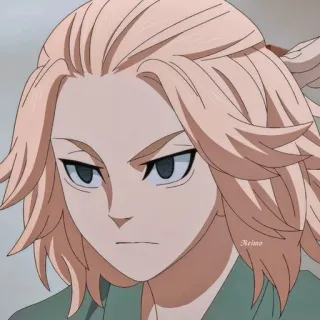 😤 Mikey Tokyo Revengers Anime, Personaggio, Manga, Capelli Biondi, Serio, Maschio telegram sticker