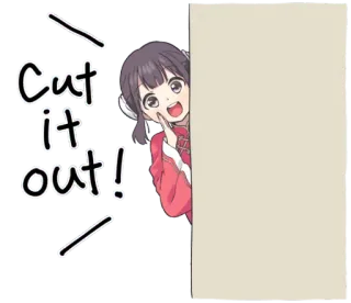 🏃‍♀️ Cut it out! anime, garota, para com isso, expressão, sarcasmo telegram sticker