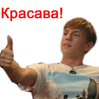 👍 Красава! красава, handsome, guy, thumbs up telegram sticker