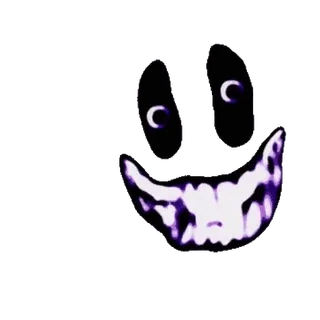 🤩 lächeln, gruselig, dunkel, gesicht, horror, beängstigend, augen, mund telegram sticker