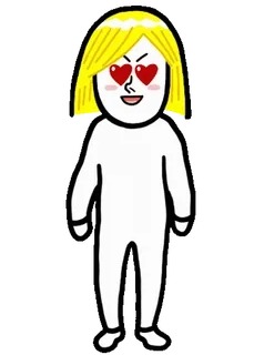 👩 cartone animato, amore, cuori, occhi, anime, personaggio telegram sticker