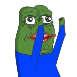 😂 Pepe the Frog pepe, grenouille, mème, internet, vert, dessin animé telegram sticker